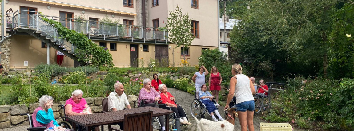 Zvířecí návštěva u klientů našeho domova